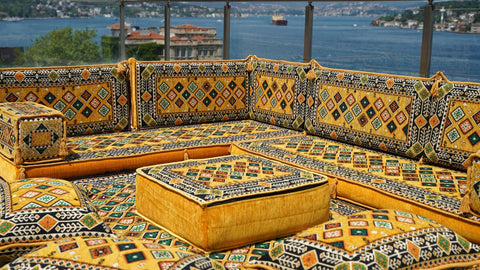 8 Thickness L Shape Sofa, Floor Sofa, Turkish Seating Cushions, Arabic Sofa Set