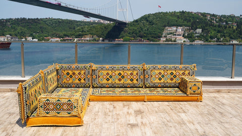 8 Thickness L Shape Sofa, Floor Sofa, Turkish Seating Cushions, Arabic Sofa Set