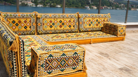 8 Thickness L Shape Sofa, Floor Sofa, Turkish Seating Cushions, Arabic Sofa Set