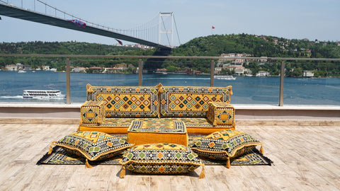 8 Thickness Single Seating Sofa, Arabic Jalsa, Turkish Floor Seating Set