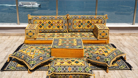 8 Thickness Single Seating Sofa, Arabic Jalsa, Turkish Floor Seating Set