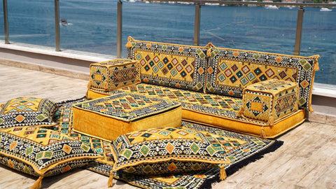 8 Thickness Single Seating Sofa, Arabic Jalsa, Turkish Floor Seating Set