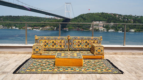 8 Thickness Single Seating Sofa, Arabic Jalsa, Turkish Floor Seating Set