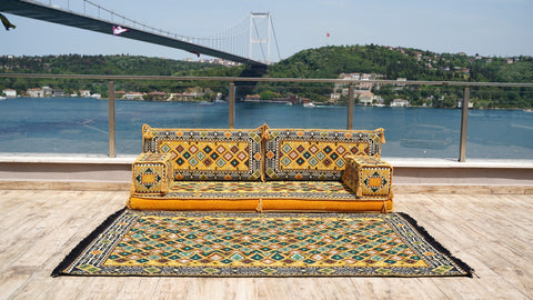 8 Thickness Single Seating Sofa, Arabic Jalsa, Turkish Floor Seating Set