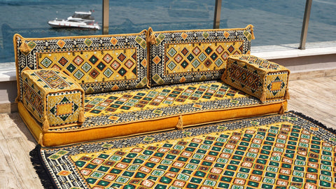 8 Thickness Single Seating Sofa, Arabic Jalsa, Turkish Floor Seating Set