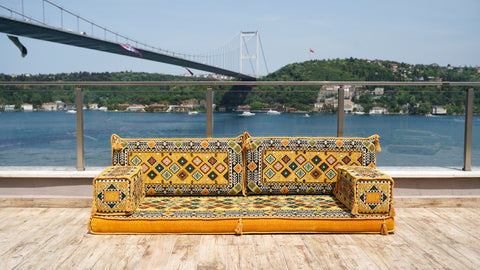 Loveseat Sofa, Arabic Jalsa, Turkish Seating Cushions