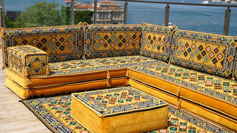 8 Thickness L Shape Sofa, Floor Sofa, Turkish Seating Cushions, Arabic Sofa Set