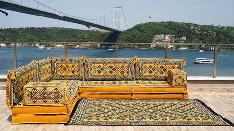 8 Thickness L Shape Sofa, Floor Sofa, Turkish Seating Cushions, Arabic Sofa Set