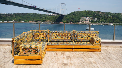 8 Thickness L Shape Sofa, Floor Sofa, Turkish Seating Cushions, Arabic Sofa Set