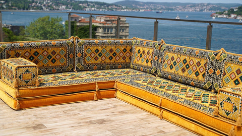 8 Thickness L Shape Sofa, Floor Sofa, Turkish Seating Cushions, Arabic Sofa Set