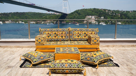 8 Thickness Single Seating Sofa, Arabic Jalsa, Turkish Floor Seating Set