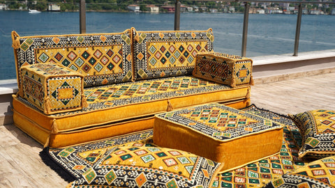 8 Thickness Single Seating Sofa, Arabic Jalsa, Turkish Floor Seating Set