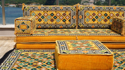 8 Thickness Single Seating Sofa, Arabic Jalsa, Turkish Floor Seating Set