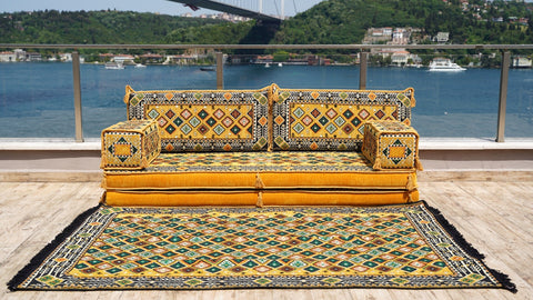 8 Thickness Single Seating Sofa, Arabic Jalsa, Turkish Floor Seating Set