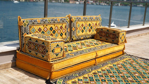 8 Thickness Single Seating Sofa, Arabic Jalsa, Turkish Floor Seating Set