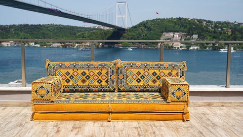 8 Thickness Single Seating Sofa, Arabic Jalsa, Turkish Floor Seating Set