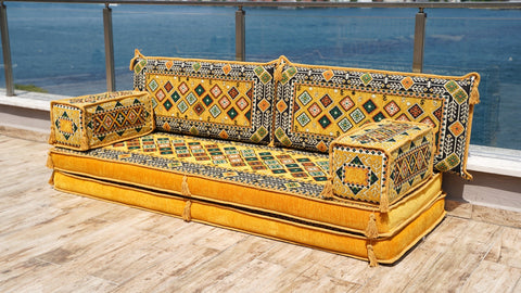 8 Thickness Single Seating Sofa, Arabic Jalsa, Turkish Floor Seating Set