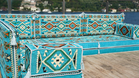 L Shaped Moroccan Sofa, Majlis Sofa, Floor Cushions Set