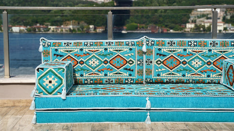 8 Thickness Loveseat, Arabic Majlis Seating, Floor Cushions