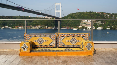 Loveseat Sofa, Turkish Sofa Seating, Floor Cushions