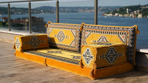 Loveseat Sofa, Turkish Sofa Seating, Floor Cushions