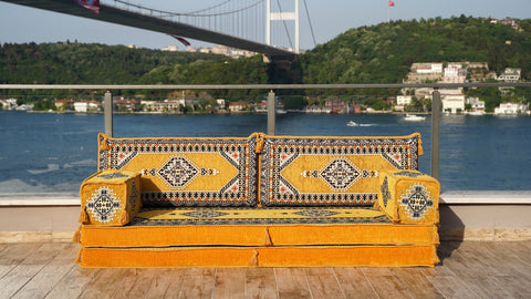 Loveseat Sofa, Turkish Sofa Seating, Floor Cushions