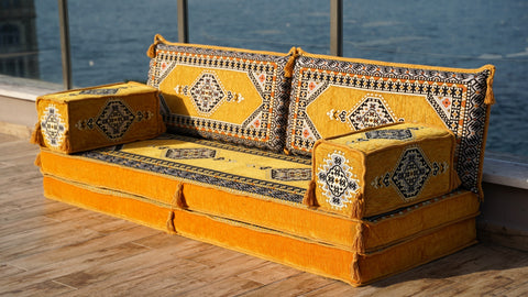 Loveseat Sofa, Turkish Sofa Seating, Floor Cushions
