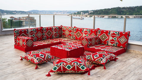 L Shaped Arabic Sofa, Turkish Seating Cushions, Arabic Majlis Jalsa