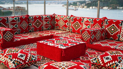 L Shaped Arabic Sofa, Turkish Seating Cushions, Arabic Majlis Jalsa