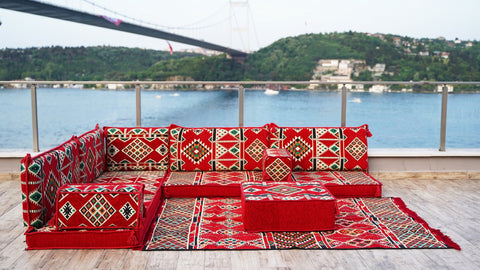 L Shaped Arabic Sofa, Turkish Seating Cushions, Arabic Majlis Jalsa