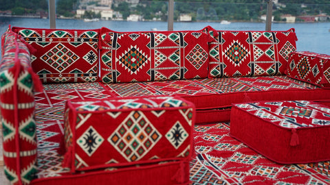 L Shaped Arabic Sofa, Turkish Seating Cushions, Arabic Majlis Jalsa