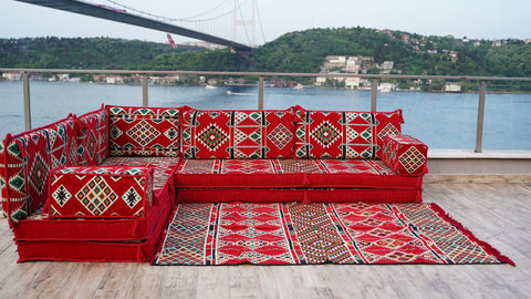 L Shaped Arabic Sofa, Turkish Seating Cushions, Arabic Majlis Jalsa