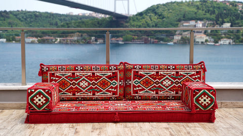 Loveseat Sofa, Turkish Cushions, Arabic Majlis Seating