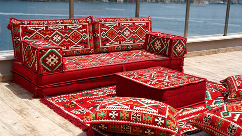 8 Thickness Single Seating Sofa, Floor Cushions, Arabic Majlis Set