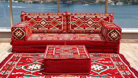 8 Thickness Single Seating Sofa, Floor Cushions, Arabic Majlis Set