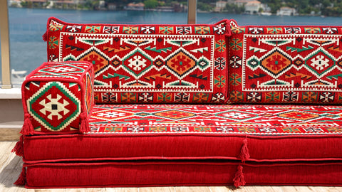 Loveseat Sofa, Turkish Cushions, Arabic Majlis Seating