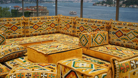 8 Thickness U Sofa Set, Moroccan Sofa, Floor Seating Sofa, Arabic Jalsa