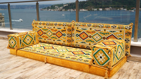 8 Thickness Loveseat, Arabic Floor Seating, Arabic Jalsa