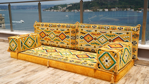 Loveseat Sofa, Arabic Floor Seating, Arabic Jalsa