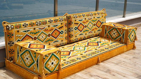 Loveseat Sofa, Arabic Floor Seating, Arabic Jalsa