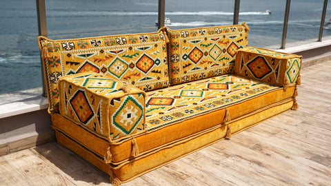 Loveseat Sofa, Arabic Floor Seating, Arabic Jalsa