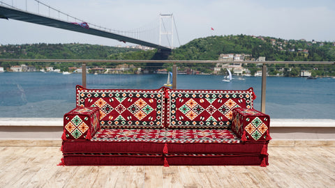 Loveseat Sofa, Floor Seating, Arabic Majlis, Turkish Sitting Pillows