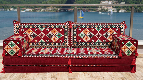 8 Thickness Loveseat, Floor Seating, Arabic Majlis, Turkish Sitting Pillows