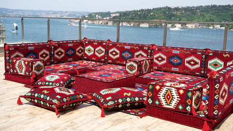 8 Thickness U Sofa Set, Floor Seating, Moroccan Sofa, Turkish Seating Cushions