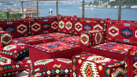 U Shaped Floor Seating, Moroccan Sofa, Turkish Seating Cushions