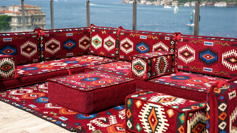 8 Thickness U Sofa Set, Floor Seating, Moroccan Sofa, Turkish Seating Cushions