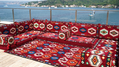 8 Thickness U Sofa Set, Floor Seating, Moroccan Sofa, Turkish Seating Cushions