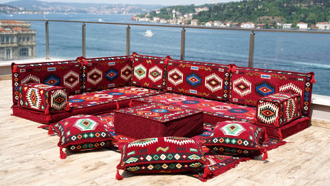 L Shaped Floor Seating, Turkish Sofa, Moroccan Sofa Set