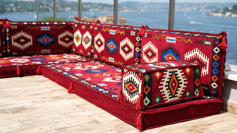 L Shaped Floor Seating, Turkish Sofa, Moroccan Sofa Set