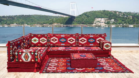 L Shaped Floor Seating, Turkish Sofa, Moroccan Sofa Set